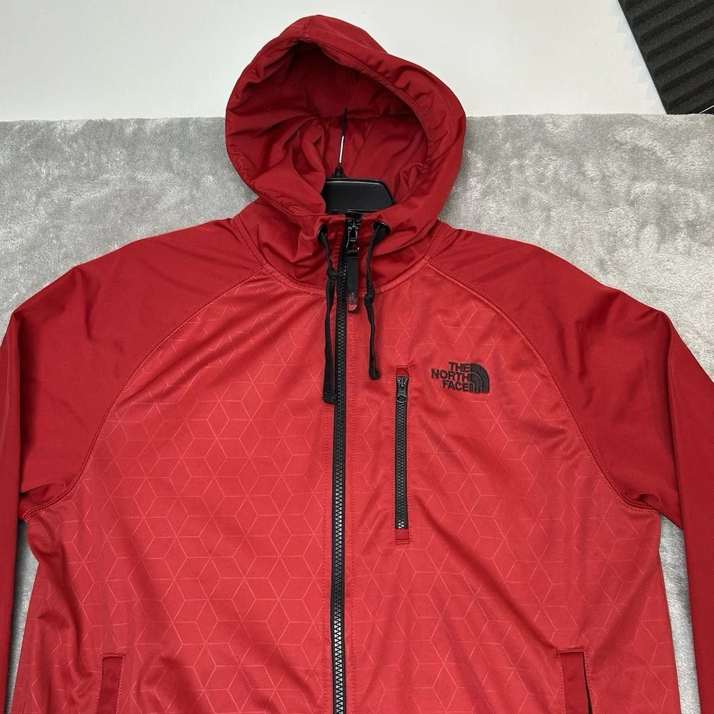 THE NORTH FACE Red Zipper Sweatshirt/Hooded Jacket Coat Men's Size Medium M